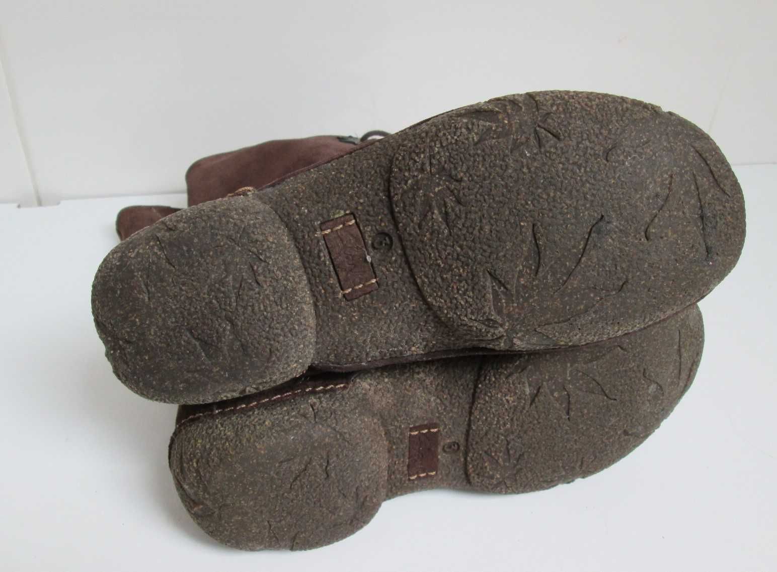 Clarks wysokie skórzane buty kozaki skóra zamsz  36