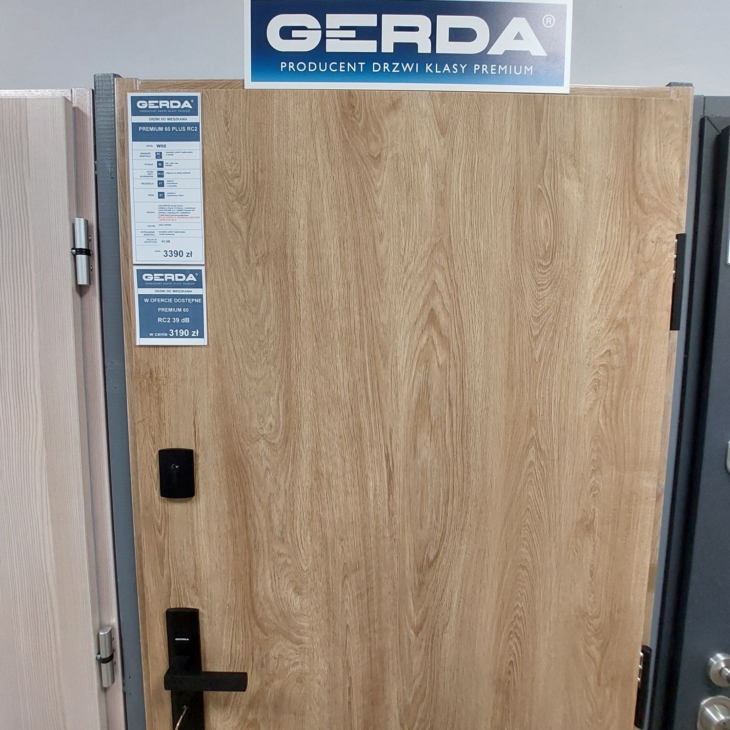 *OD RĘKI Drzwi akustyczne 42 dB GERDA PREMIUM PLUS 60 RC2