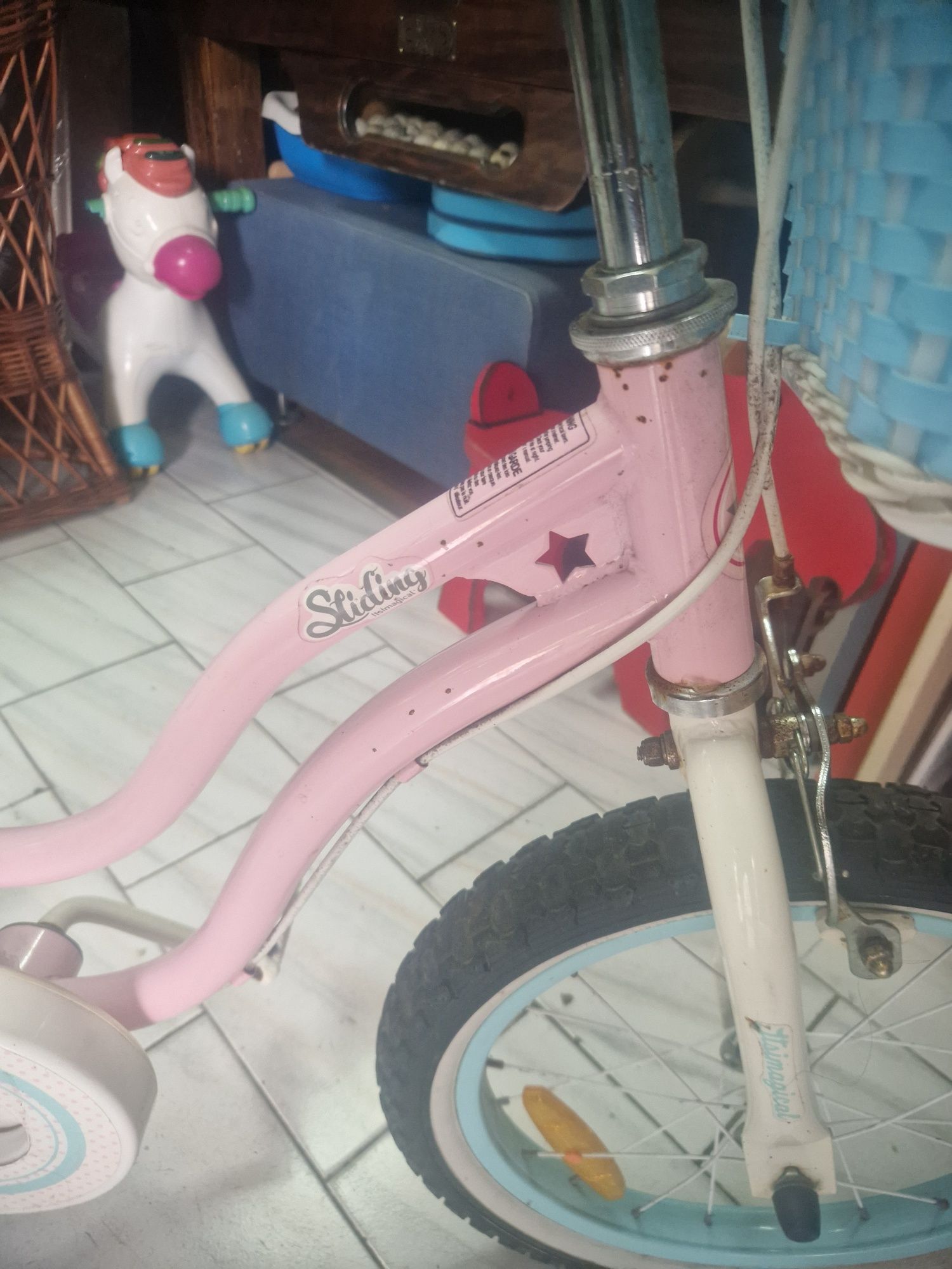 Bicicleta para Menina com Rodinhas...Sliding...
