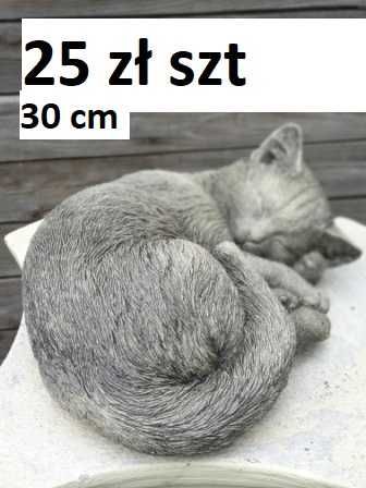 Figurki z gipsu kot z gipsu kotki ogrodowe figurka na taras Ozdobne