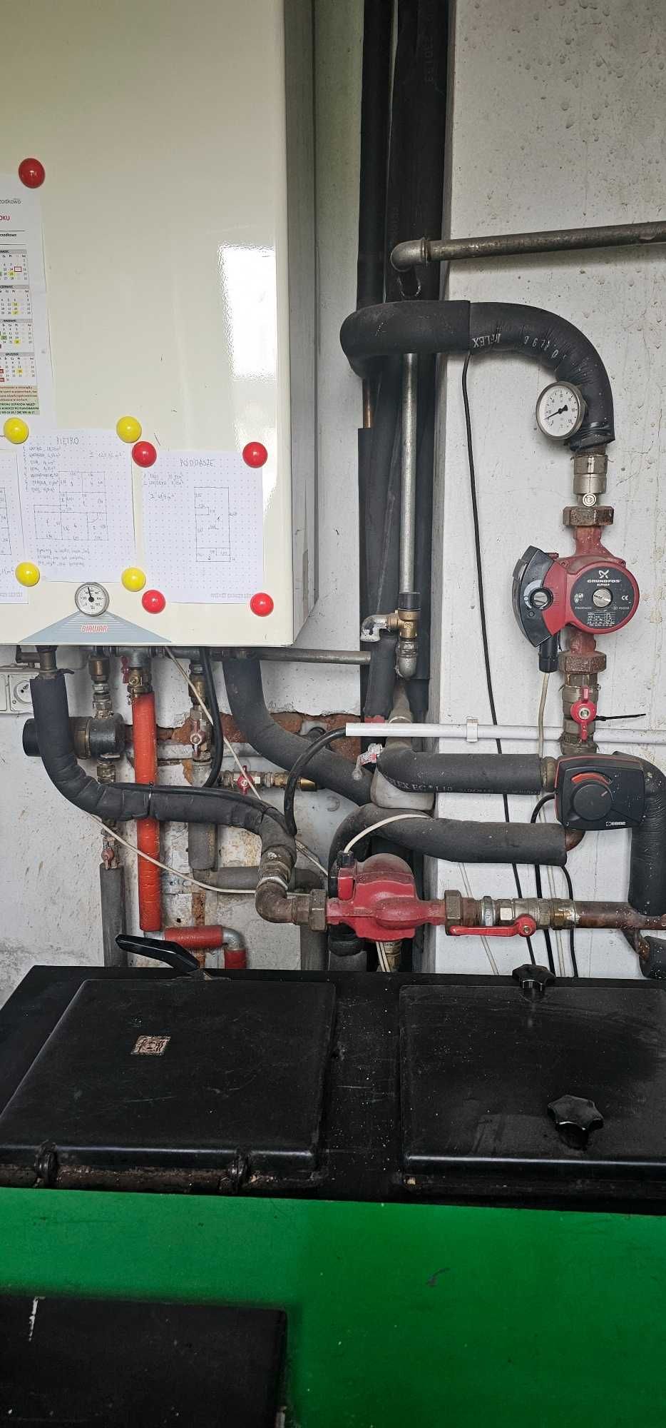 Kocioł Kostrzewa Pellets Plus 25 kW, Biawar Quattro 150l, cała kotłown