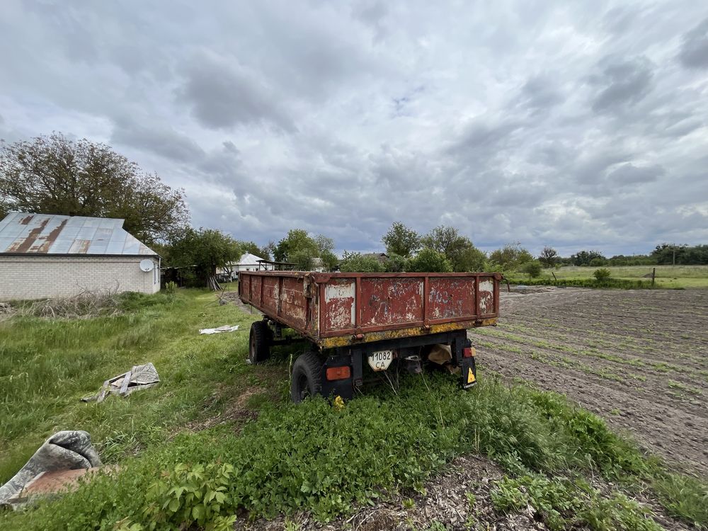 Продам причіп до трактора з кругом 2ТТС4