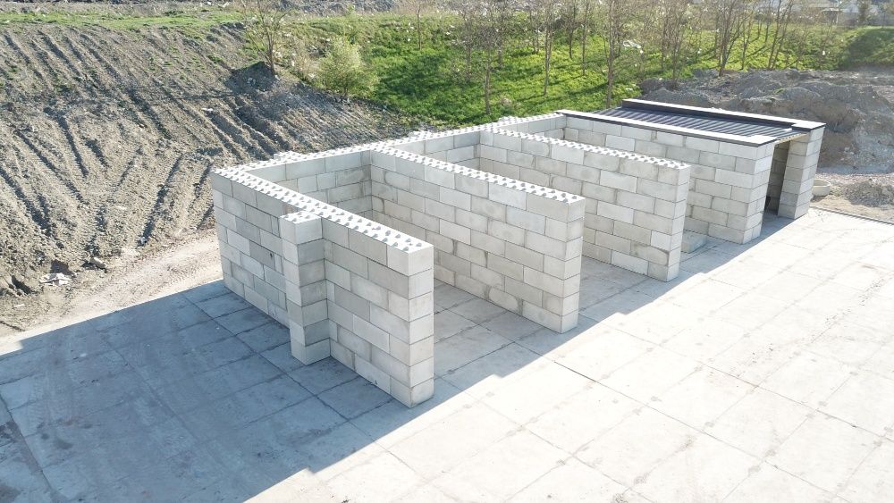 Blok betonowy typ 60 / bloki betonowe / mury oporowe / boksy / zasieki