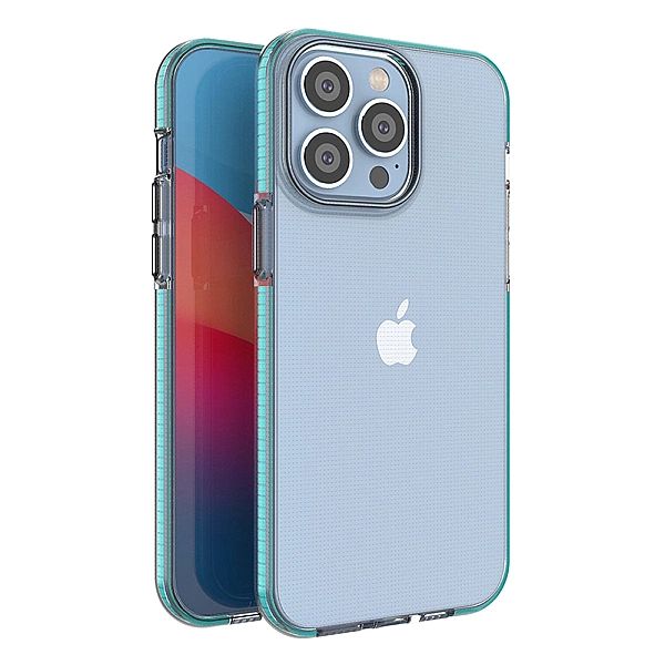 Spring Case etui iPhone 14 Pro Max silikonowy pokrowiec z ramką jasnon