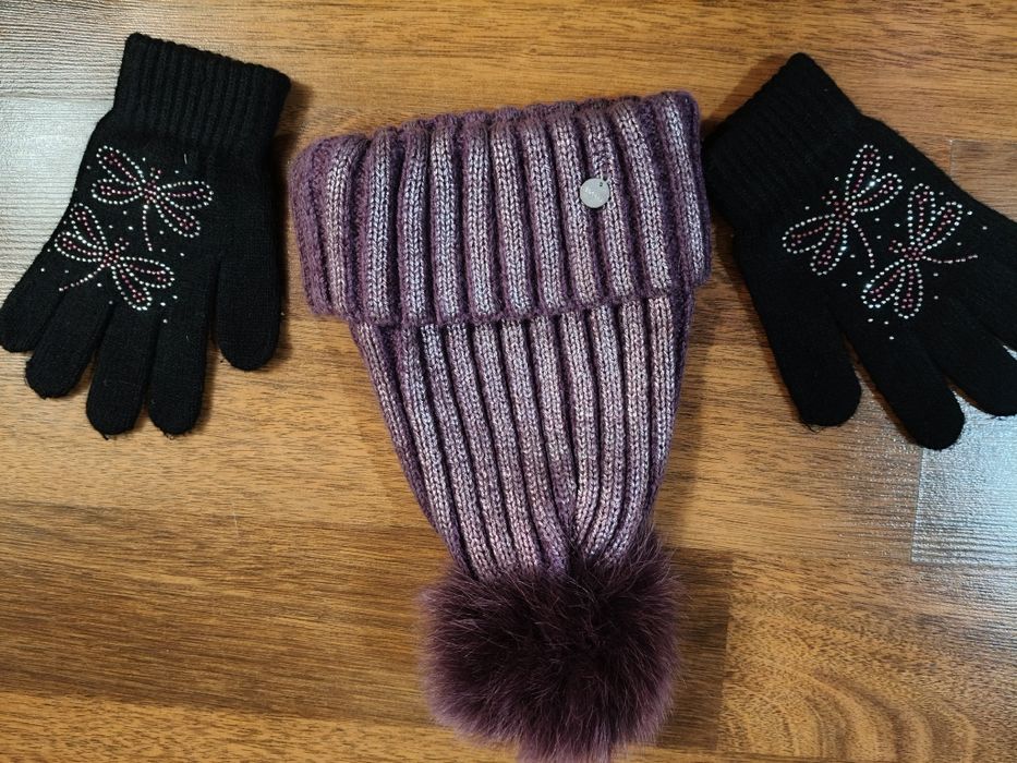 Комплект шапка та перчатки