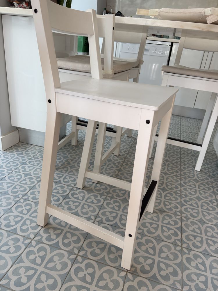 Cadeiras altas brancas IKEA