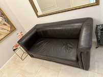 Skórzana sofa kanapa ciemny brąz skóra naturalna