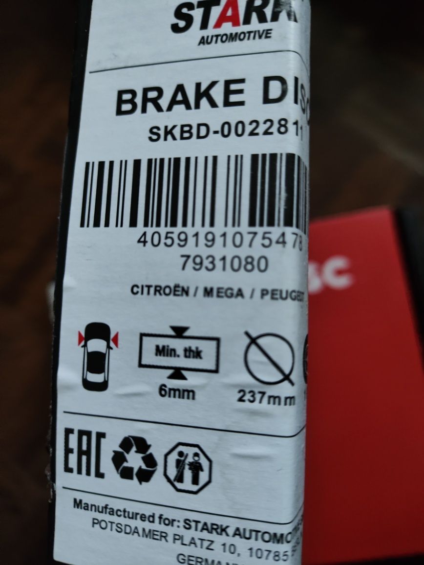 Discos e pastilhas de travão, 106 e Saxo