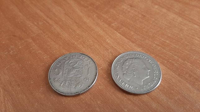 Monety 2 x 1 Gulden 1971+1972 do kolekcji/odwrotka,skrętka