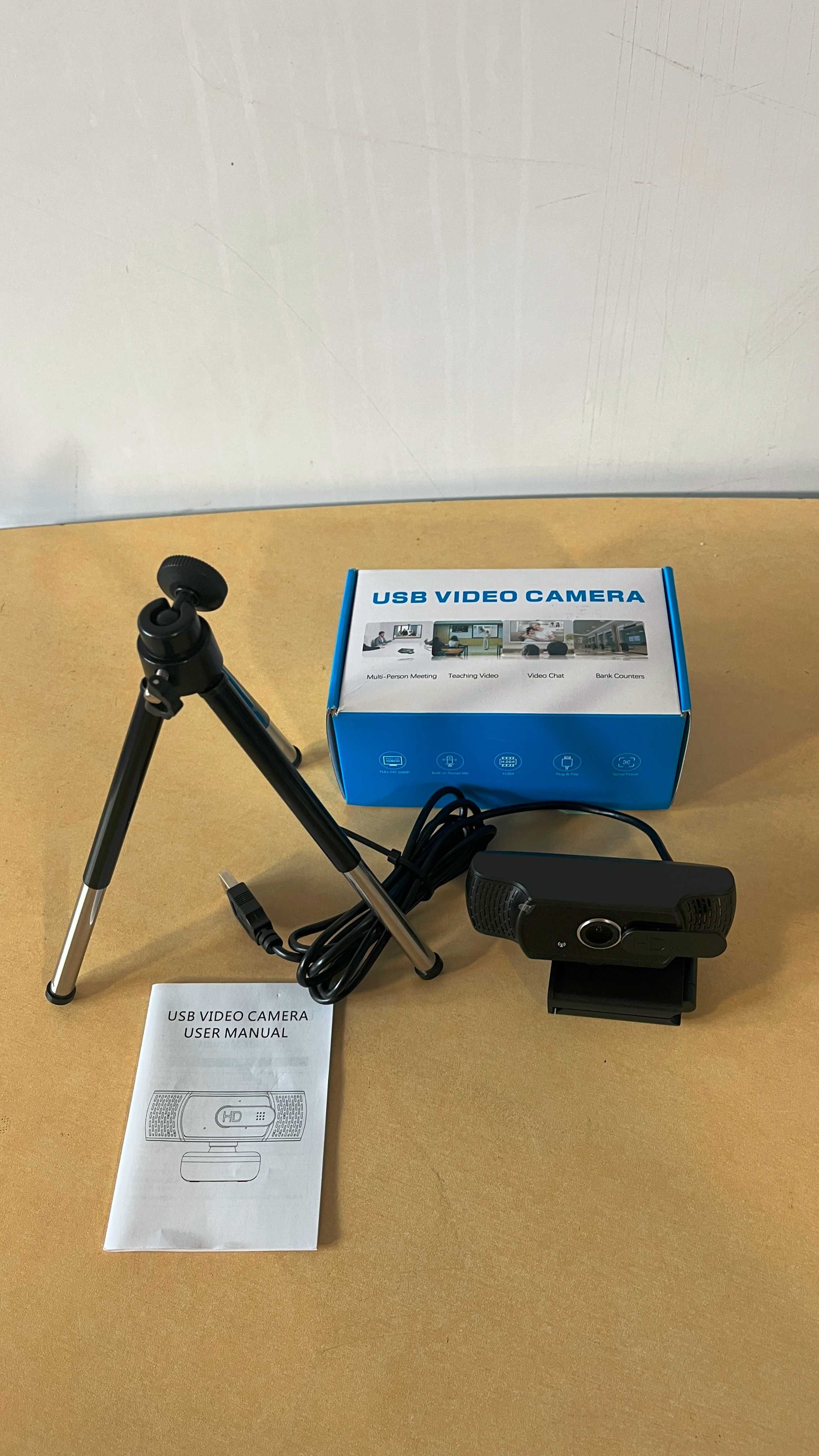 Kamera internetowa HD1080P z mikrofonem, automatyczna korekcja światła
