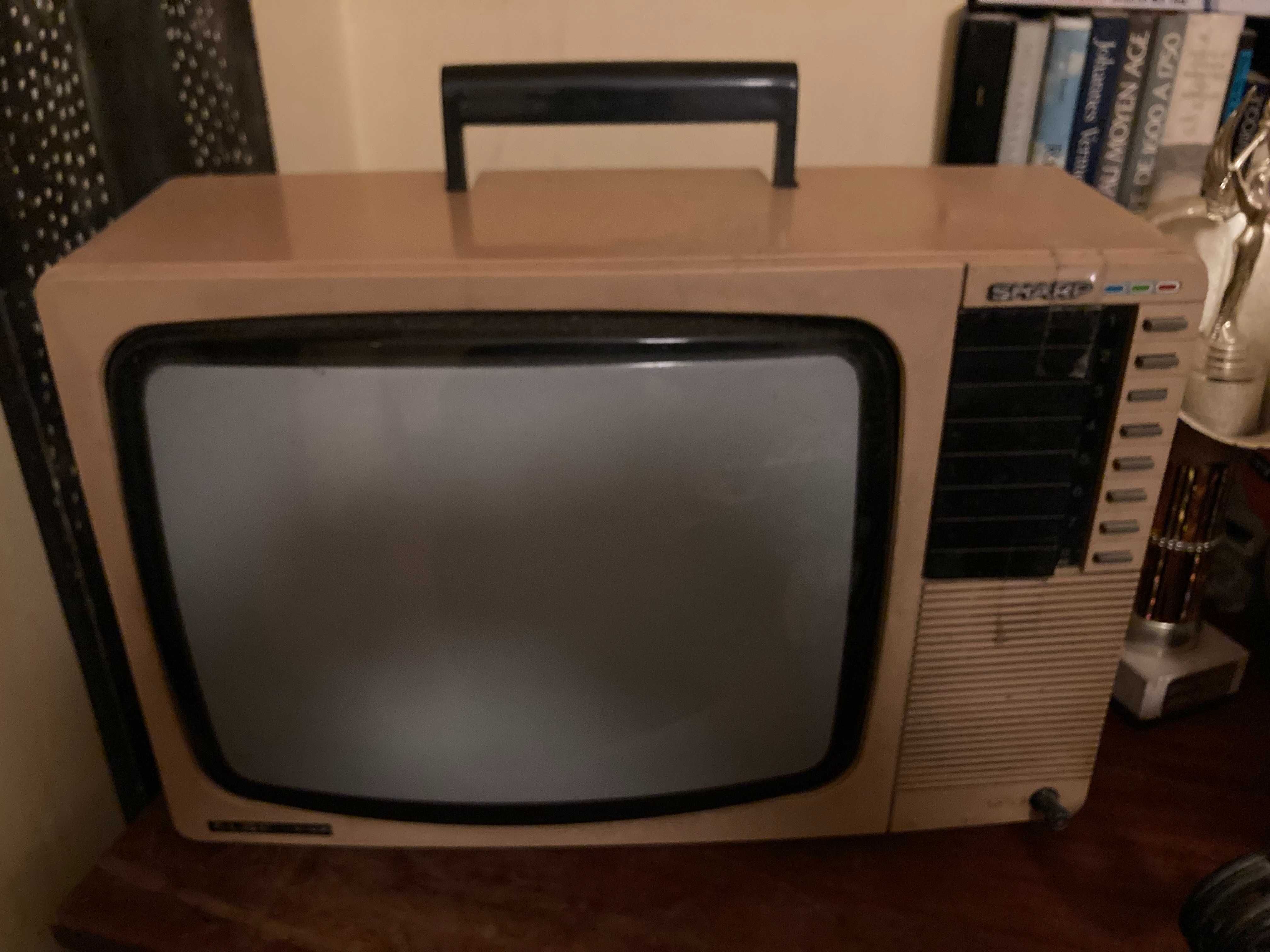 Televisor Sharp Elbe a cores Vintage a Funcionar