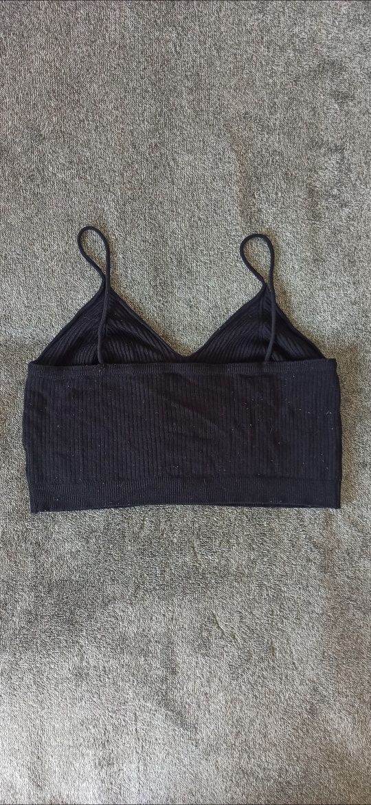 Czarny crop top Shein