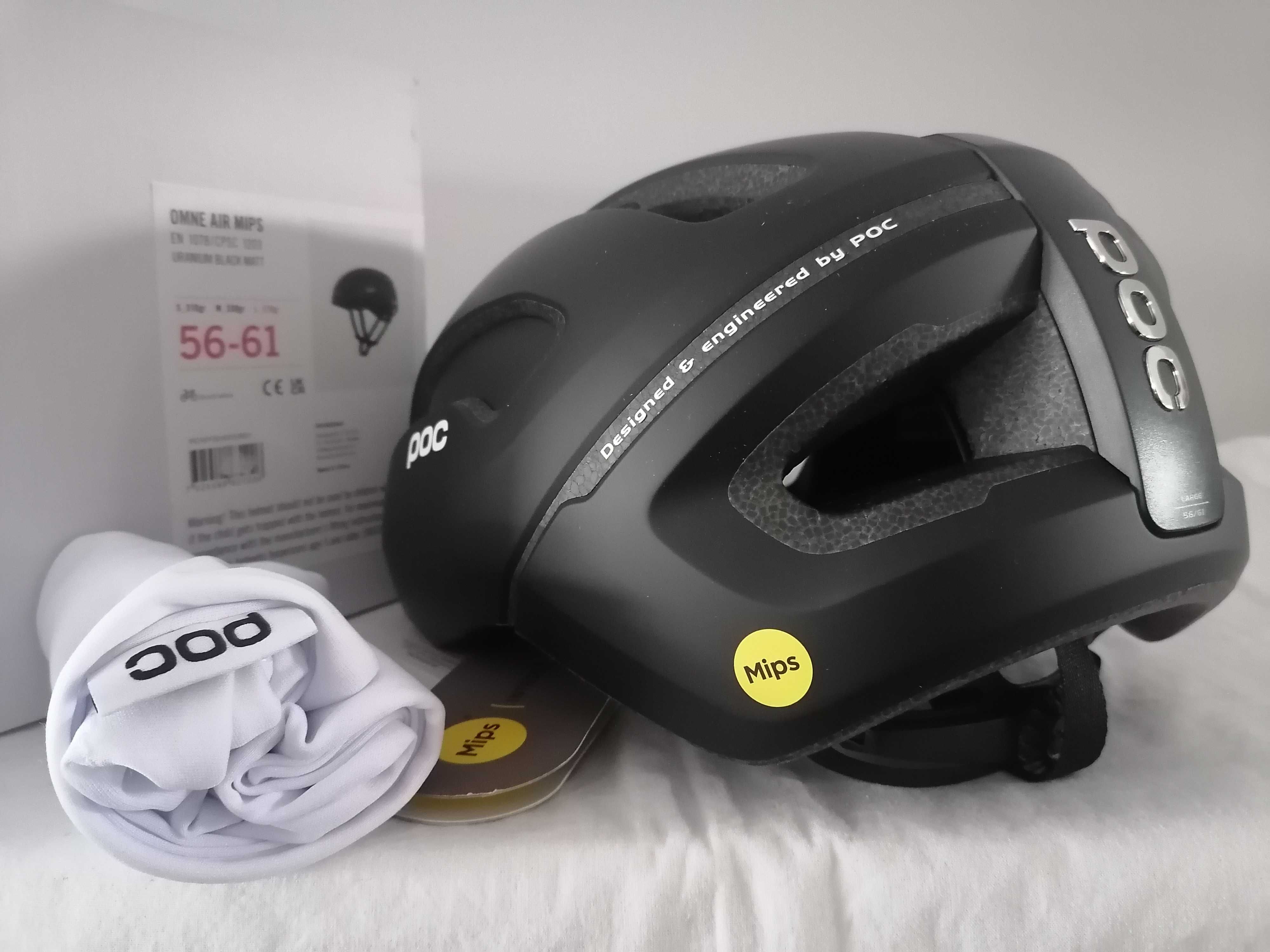 Kask rowerowy Poc Omne Air Mips Uranium Black Matt L 56-61cm