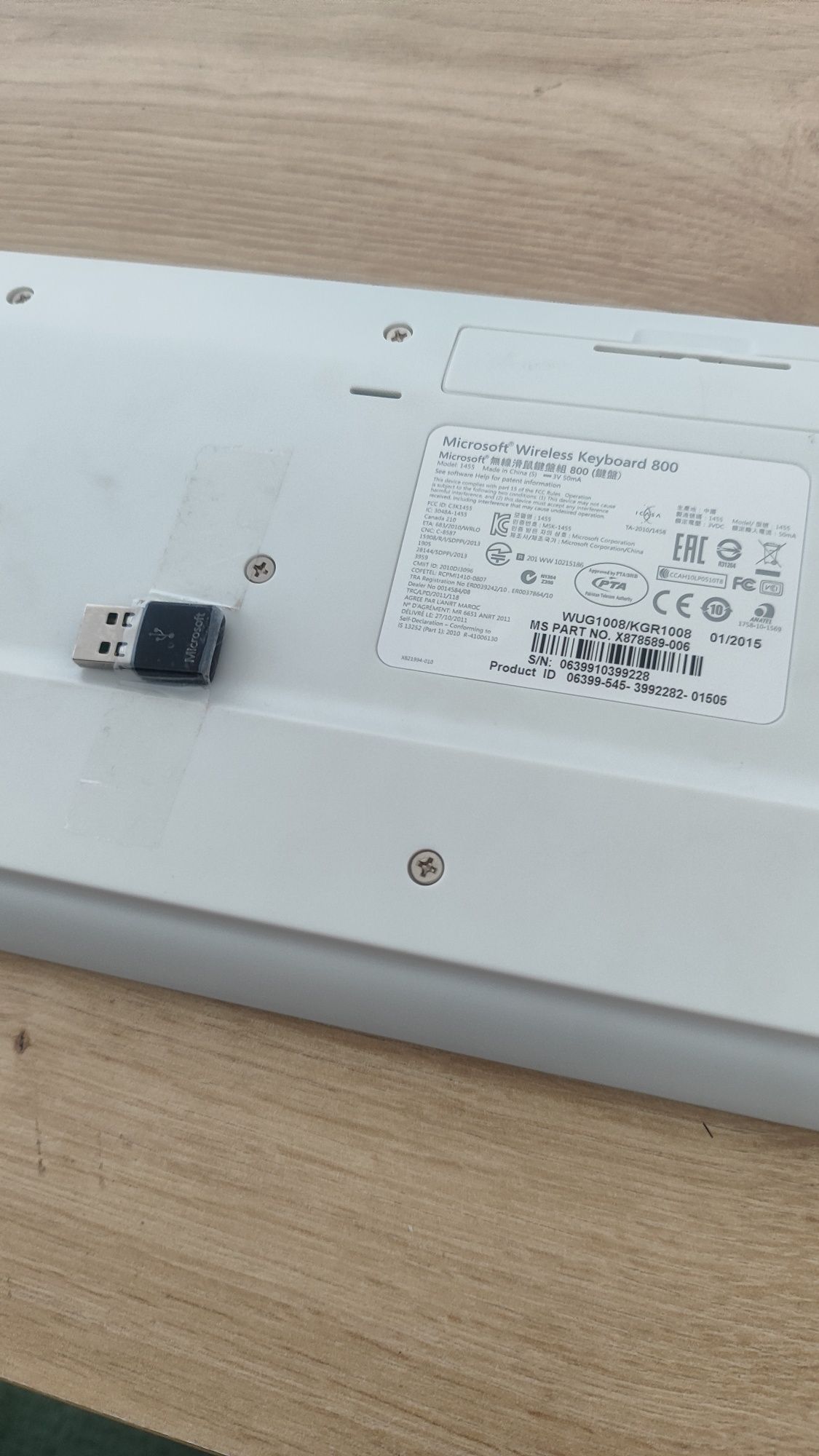 Klawiatura bezprzewodowa Microsoft keyboard 800