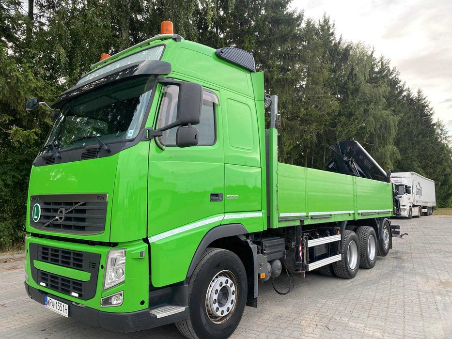 VOLVO FH 13 500, hds hiab 422 E6 XS 12 t, tridem