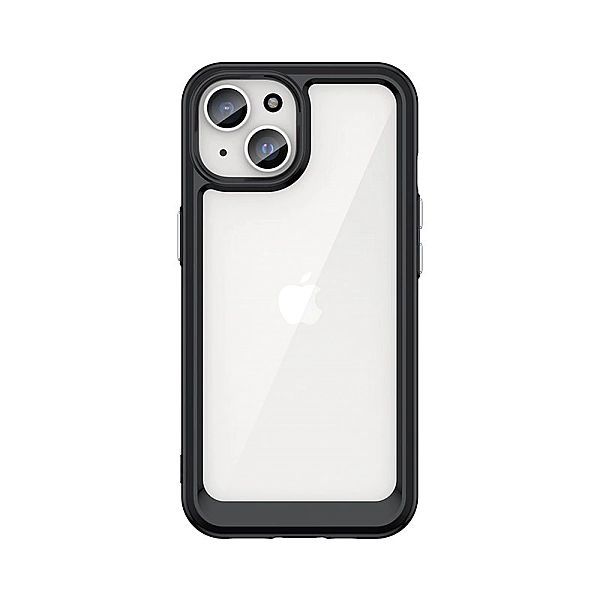 Etui Outer Braders z żelową ramką do iPhone 15 Plus czarne