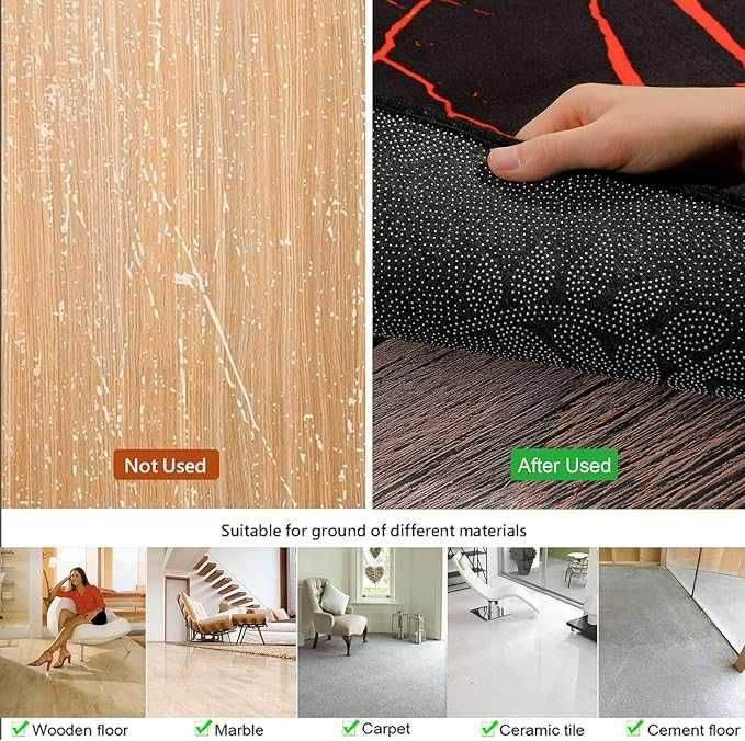 SHACOS – Okrągła mata ochronna pod krzesło biurowe i gamingowe 120 cm