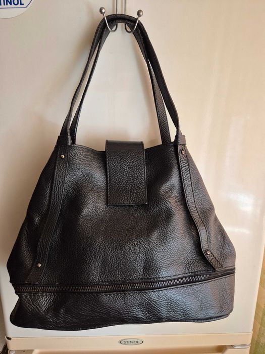 Сумка чорна. Шкіра натуральна.