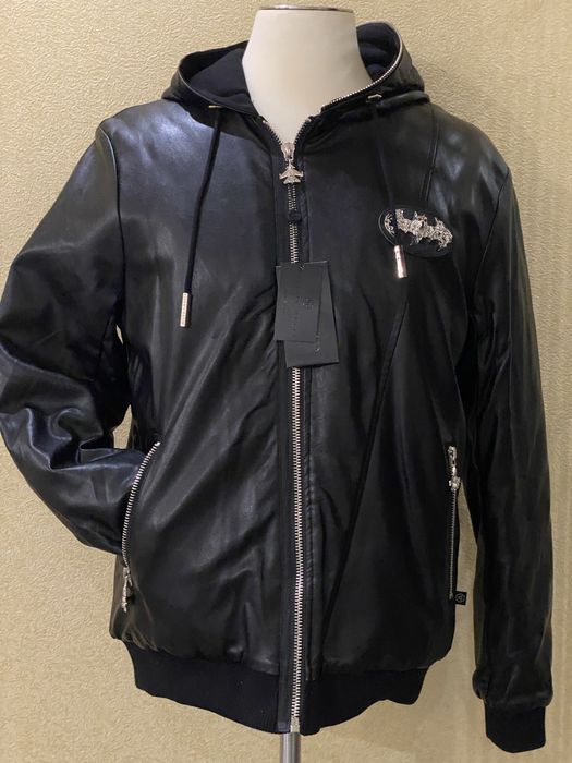 Phlipp Plein утеплённая мужская куртка бомбер размеры L, XL, XXL