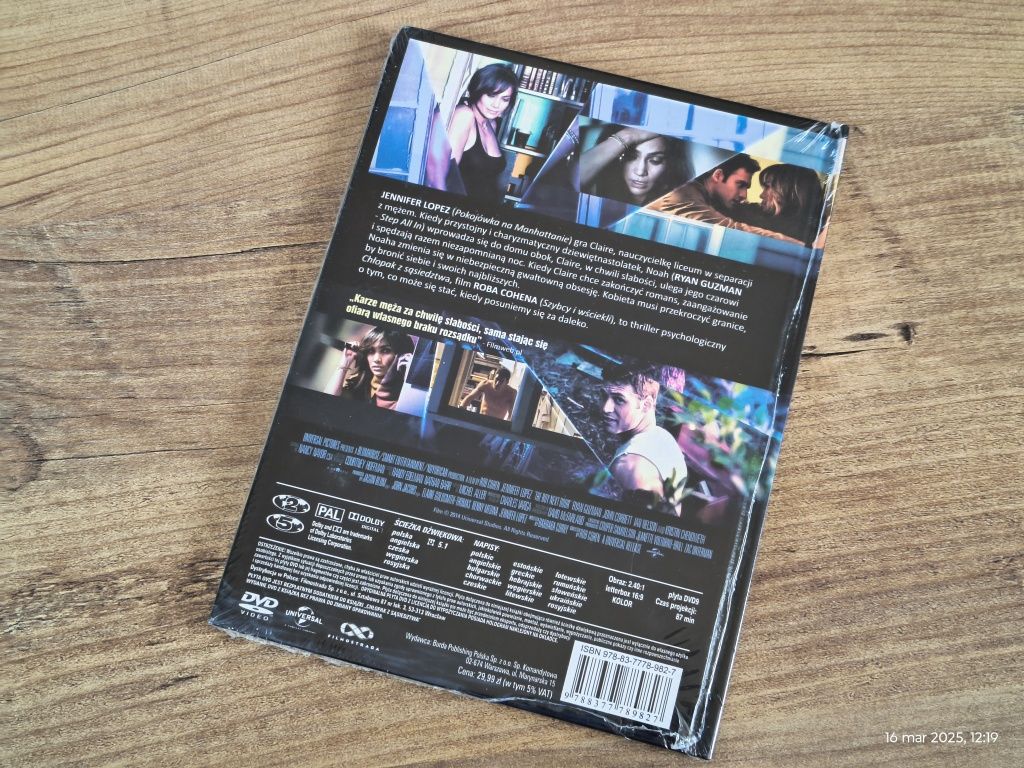 Chłopak z sąsiedztwa - film DVD z książką, Jennifer Lopez. Nowy/folia.