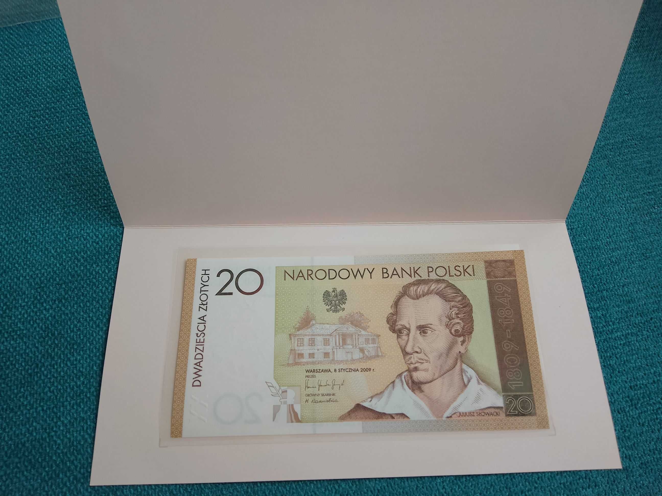 20 złotych 2009 - 200. rocznica urodzin Juliusza Słowackiego