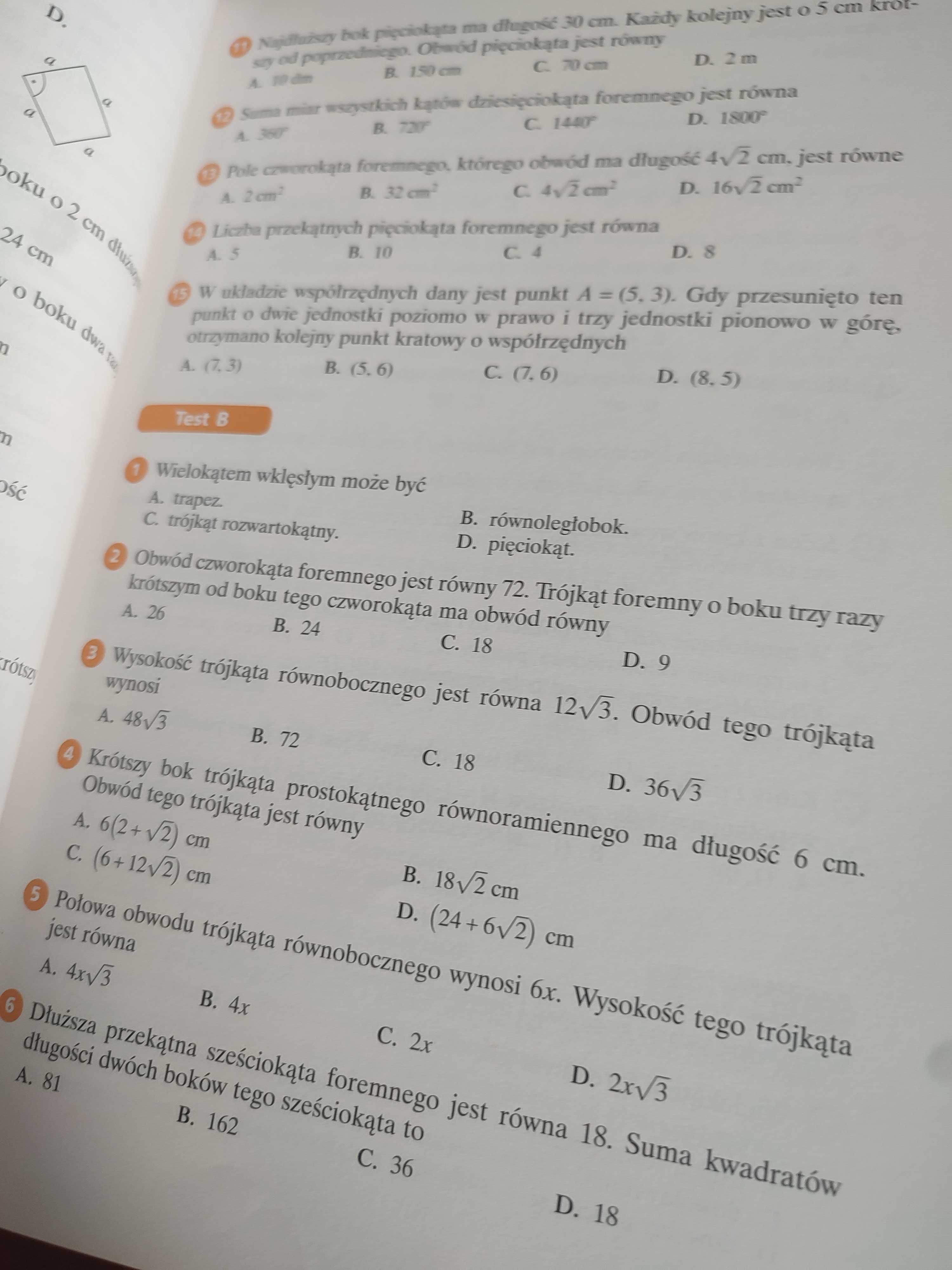 Matematyka zbiór zadań klasa 8 wsip