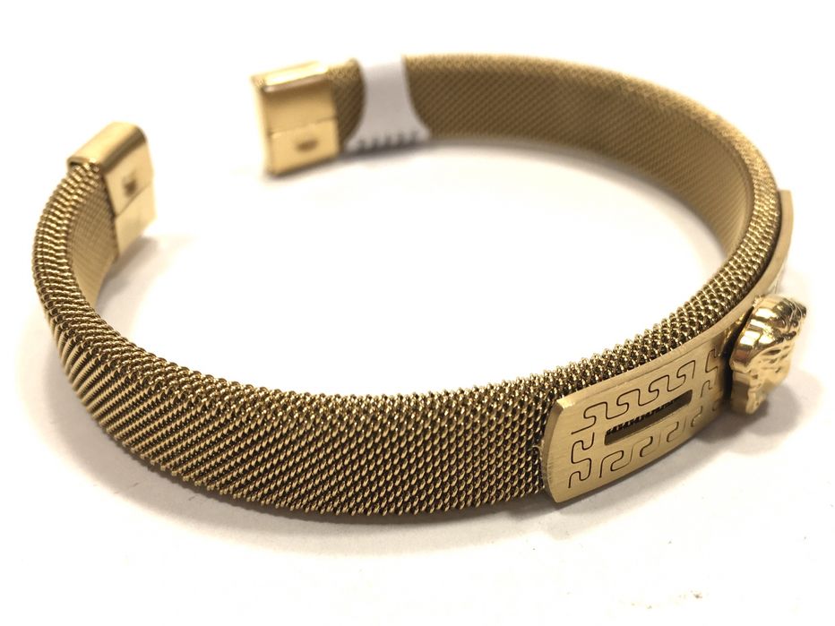 VERSACE złota męska bransoleta•wybite próby 585•pozłacana ogniowo 14K