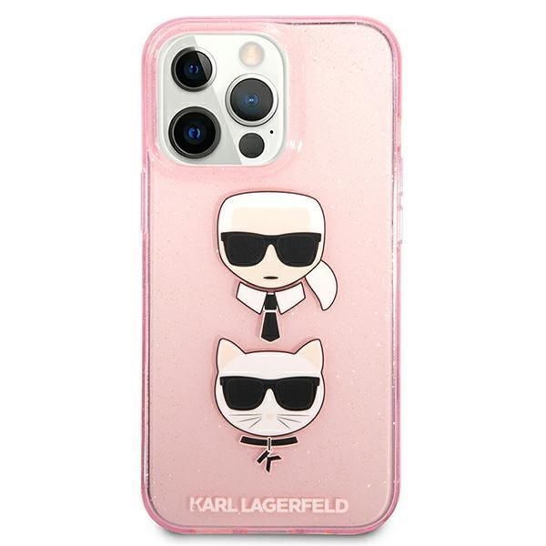 Etui Karl Lagerfeld do iPhone 13 Pro/13, 6,1" Różowe Glitter