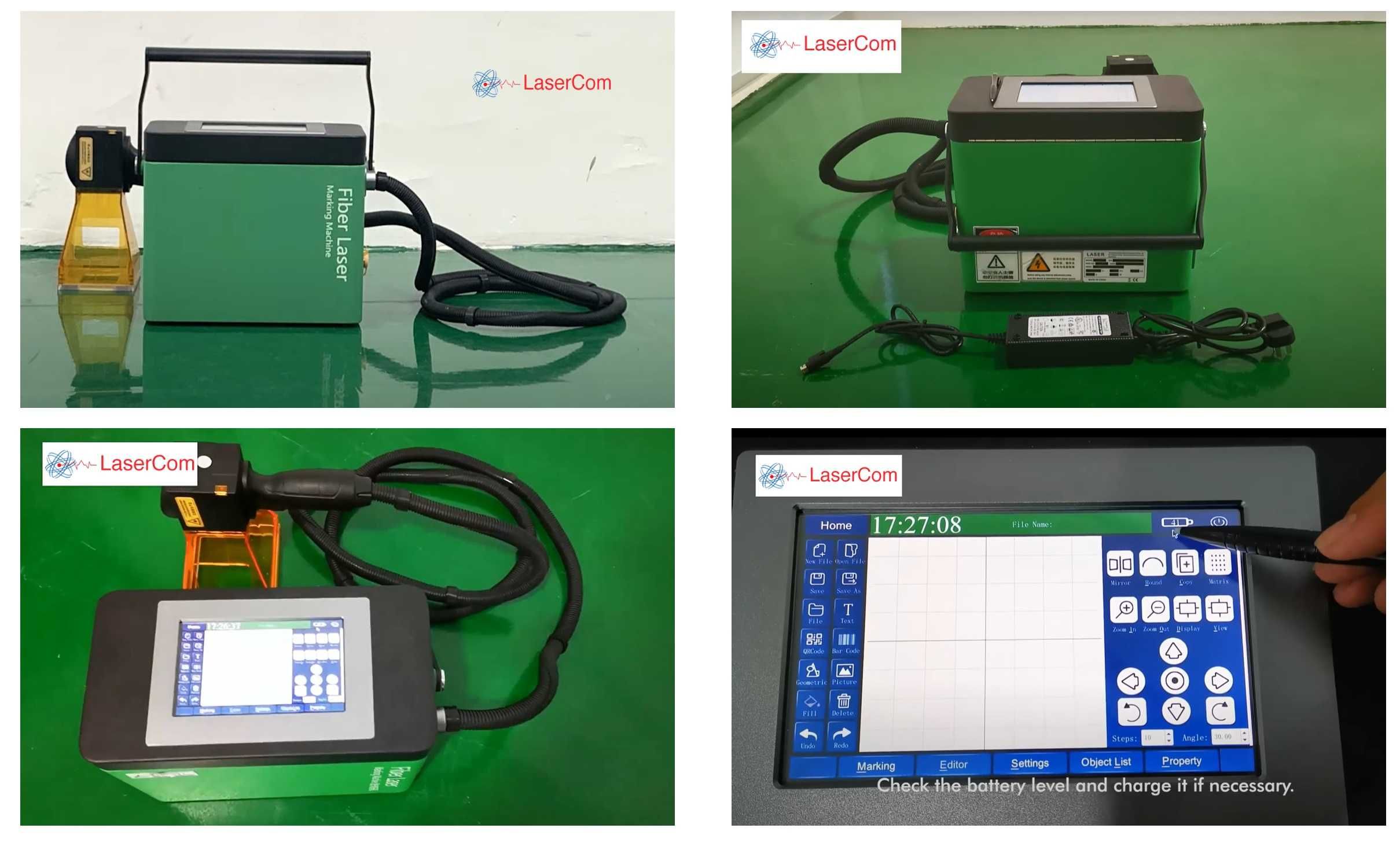 Laser fibra 20w portátil com BATERIA RECARREGÁVEL