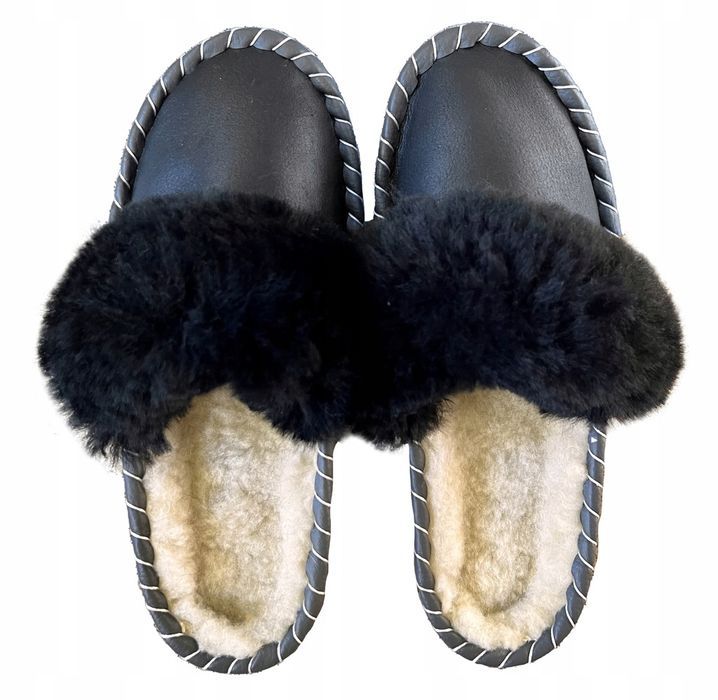 Pantofle Męskie Bambosze Skórzane Góralskie Rozmiary 40-46