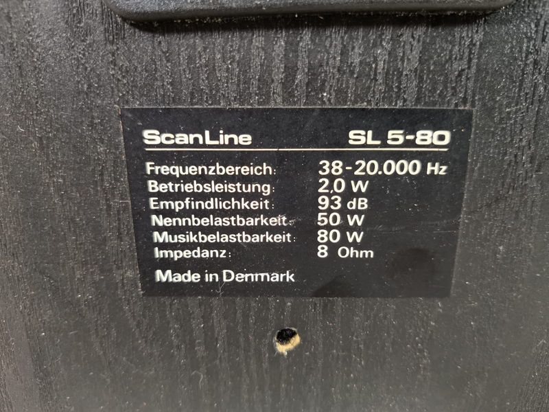 Kolumny SCAN LINE SL 5 -80 8ohm Vifa d19 Denmark Dobór Audio