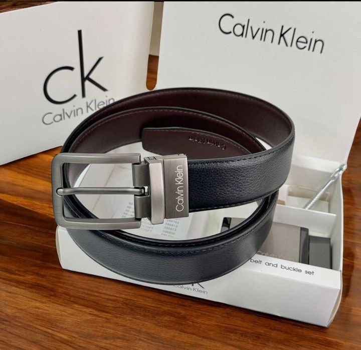 Кожаный ремень CALVIN KLEIN, ремень Кельвин Кляйн, наложка