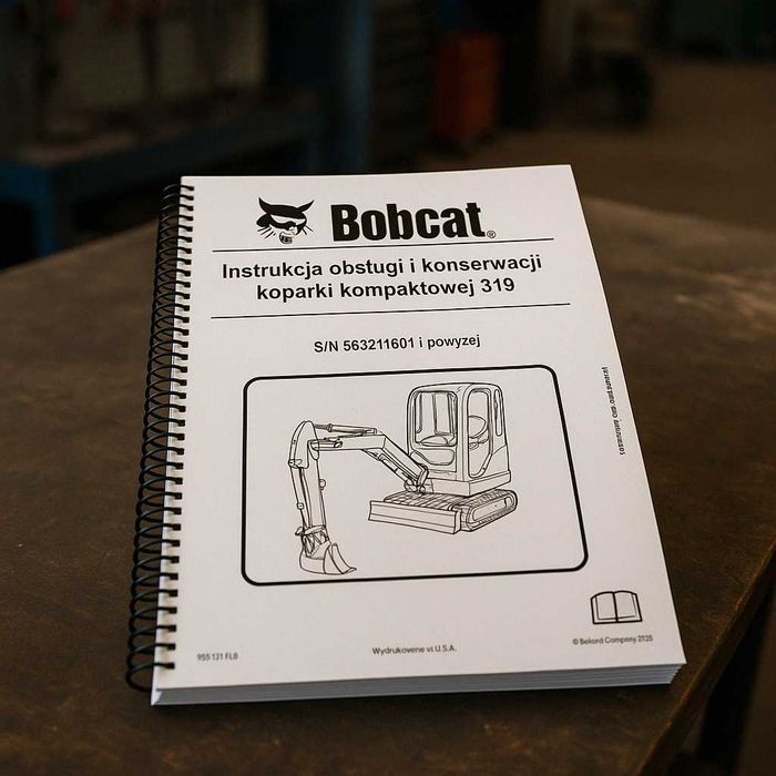Koparka BOBCAT 319 instrukcja obsługi DTR po Polsku 2005r