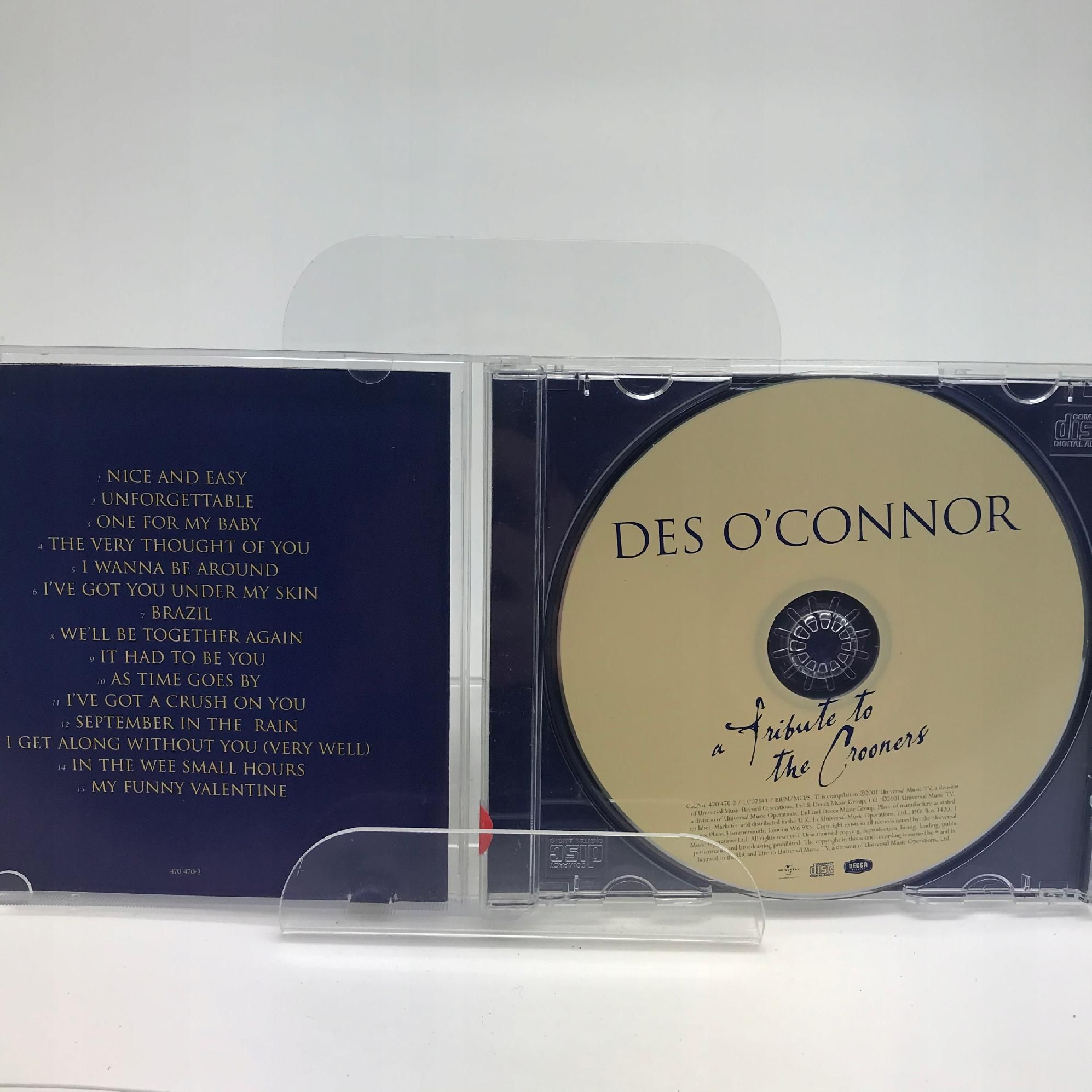 Cd - Des O'Connor - Tribute To The Crooners