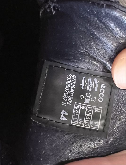 Чоловічі шкіряні кеди Ecco 44 розмір