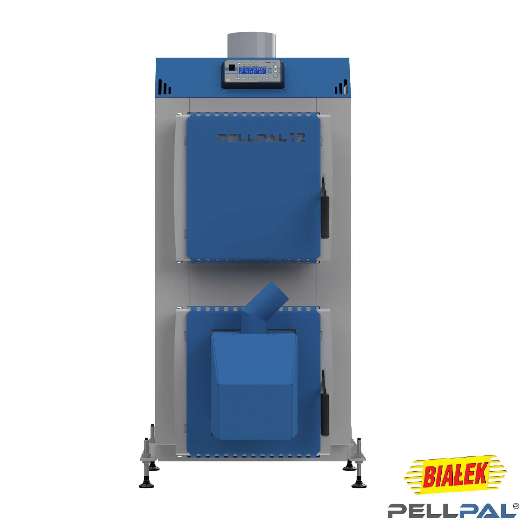 KOCIOŁ Piec z podajnikiem na pellet 12KW PELLPAL DOTACJA 100-150m2