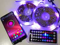 Діодна стрічка bluetooth, RGB 5v USB з пультом 30 МЕТРІВ