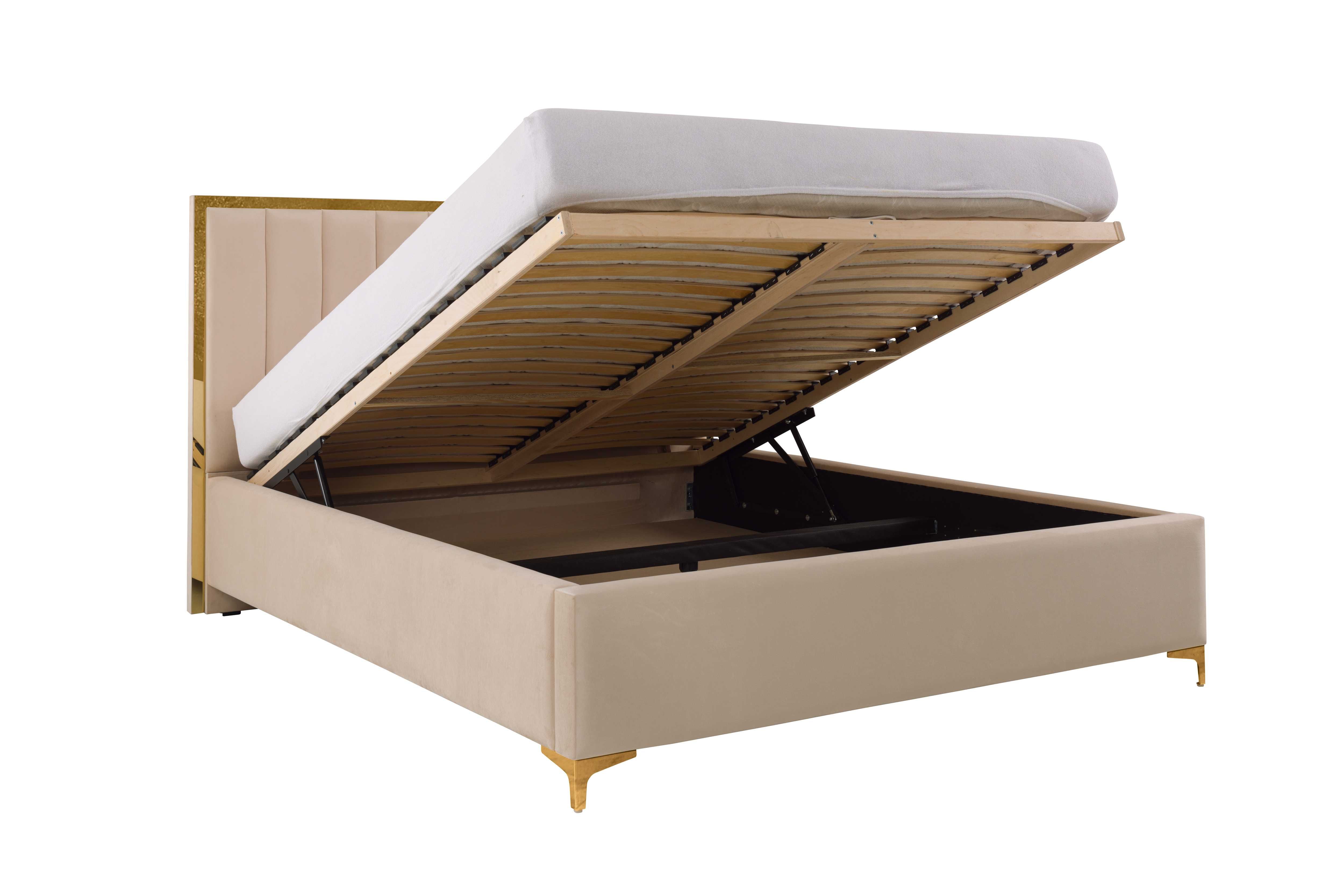 Eleganckie łóżko CARMEN 160x200, stelaż+ pojemnik w cenie