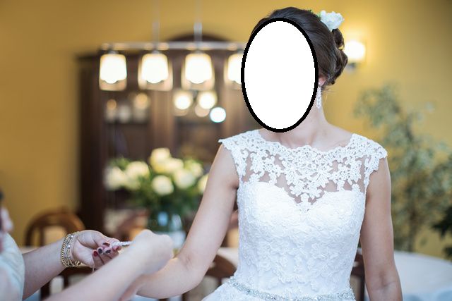 Suknia ślubna Vanilla Sposa r. 38,tren,biała ORGANTYNA, koronka