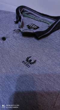 DIESEL t-shirt, oryginalna szara koszulka polo rozmiar  M