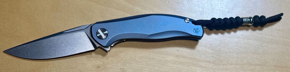 Nowy nóż składany firmy Jufule model Shirogorof Stellar Blue Tytan