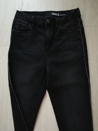 Spodnie jeansy czarne PROMOD, r. 36 , jak nowe