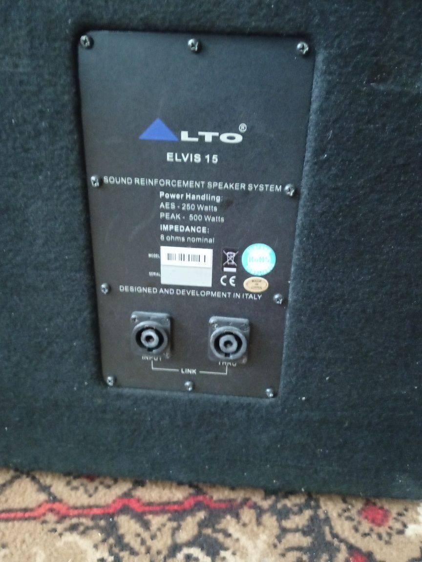 Колонки 15" Alto.За пару.