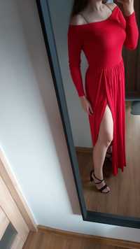 Czerwona sukienka długa nowa