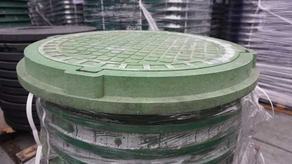 POKRYWA STUDNI FI800 Właz Czarny,  DUŻA POLIMEROWA do 1,5 tony!