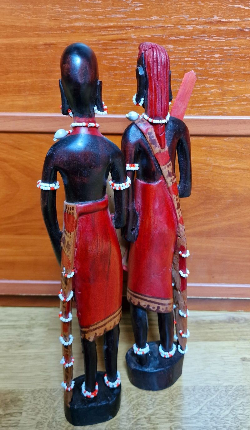 FIGURA  Masaj i Masajka oryginalne figury 2 szt. Kenia