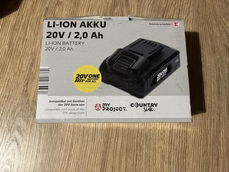 akumulator litowo-jonowy MyProject o parametrach 20V / 2,0 Ah.