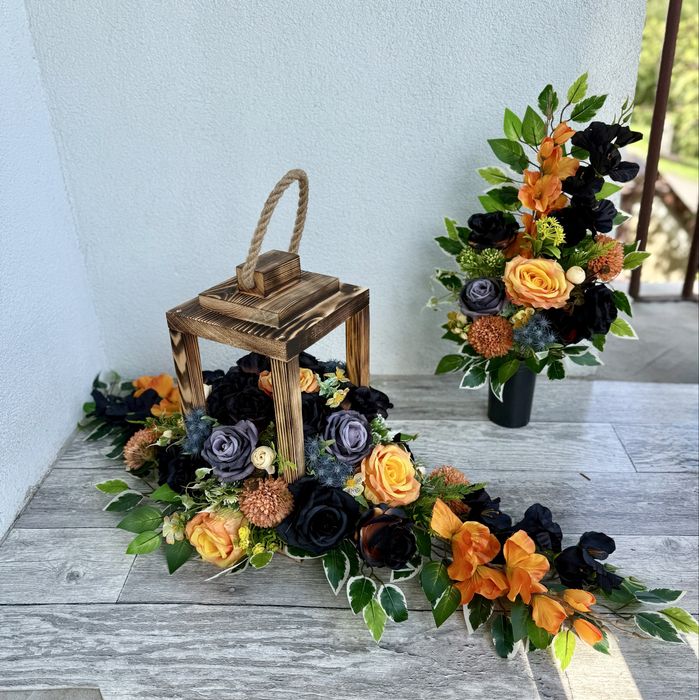 Komplet nagrobny cmentarz lampion