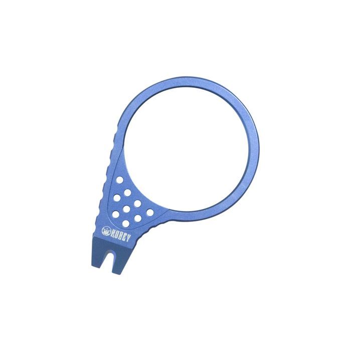 MultiTool Kubey Finger Ring Pry Bar Blue Titanium by Kot Knives