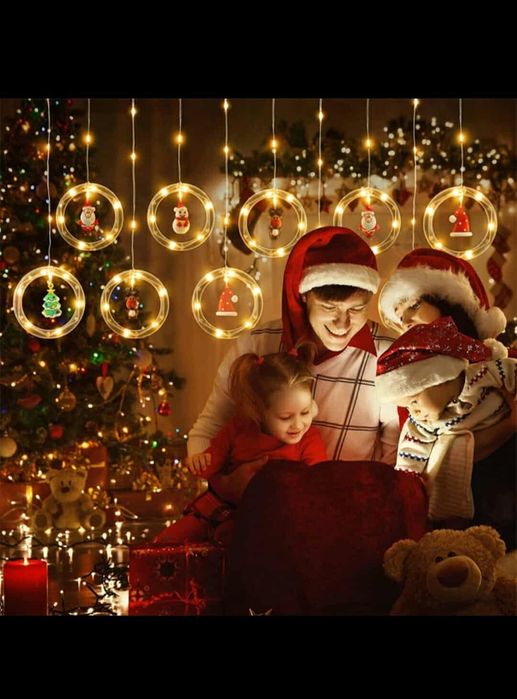 Girlanda kurtyna  LED wewnątrz kolorowe bąbki 3m